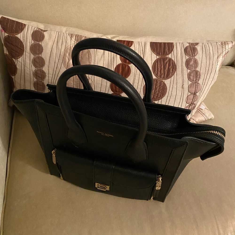 Henri Bendel large leather Tote with removable bag